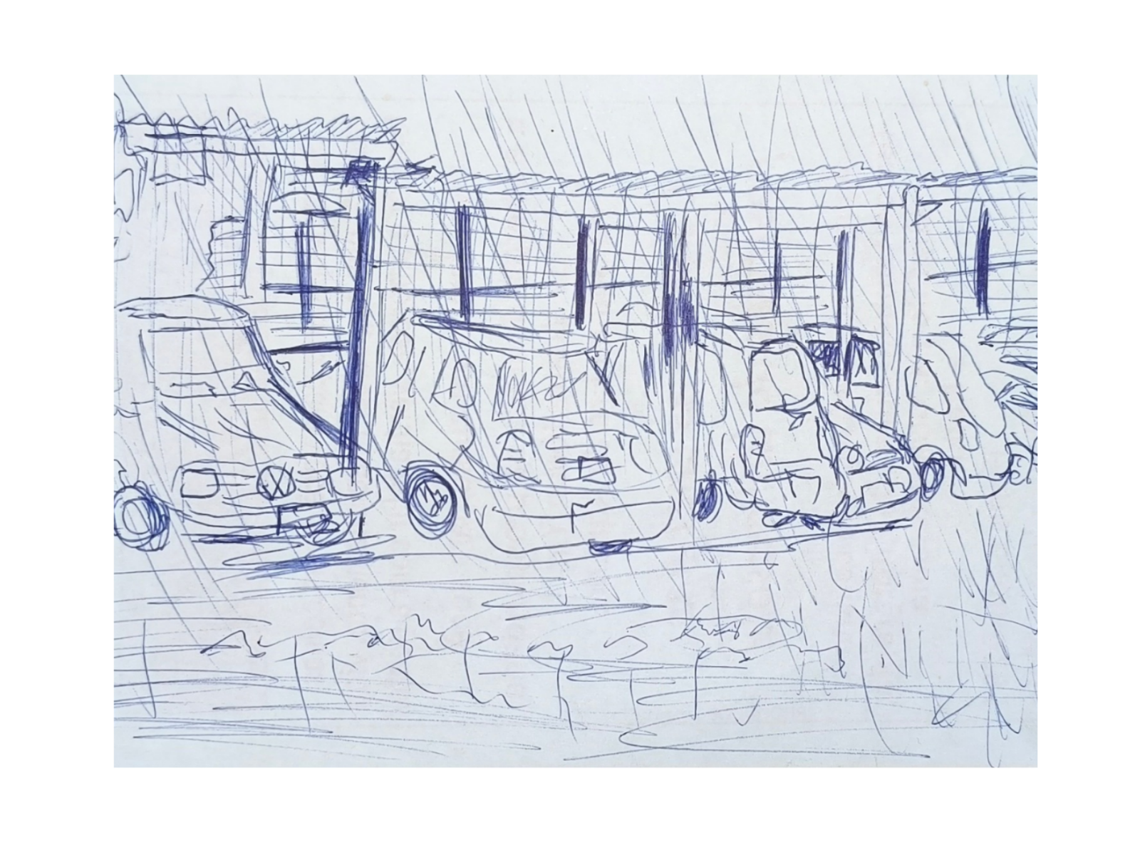 Chuva no estacionamento, 2000-2001